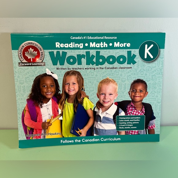Canadian Curriculum Press Reading Math & More Workbook, Kindergarten Workbook - Picture 1 of 10